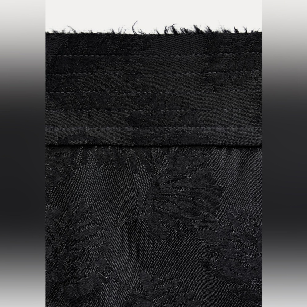 Zara Black Wide-Leg Pants - Picture 7 of 8
